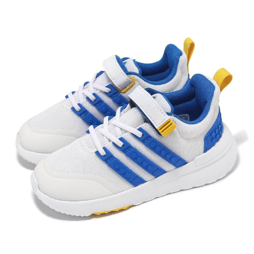 ADIDAS 愛迪達   x LEGO 慢跑鞋 Racer Tr21 EL I 小童 白 藍 聯名 樂高 小朋友 IF2891