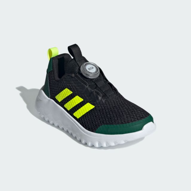 adidas 愛迪達  Activeflex Boa 3.0 K ID3377 中童 慢跑鞋 運動 休閒 緩震 黑 螢黃