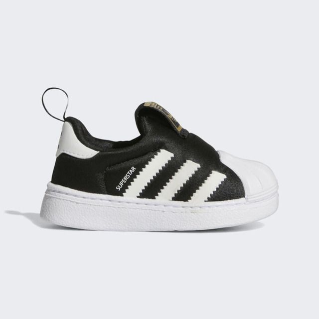 adidas Originals Adidas Superstar 360 I GX3233 小童 休閒鞋 經典 Originals 套穿式 金標 黑