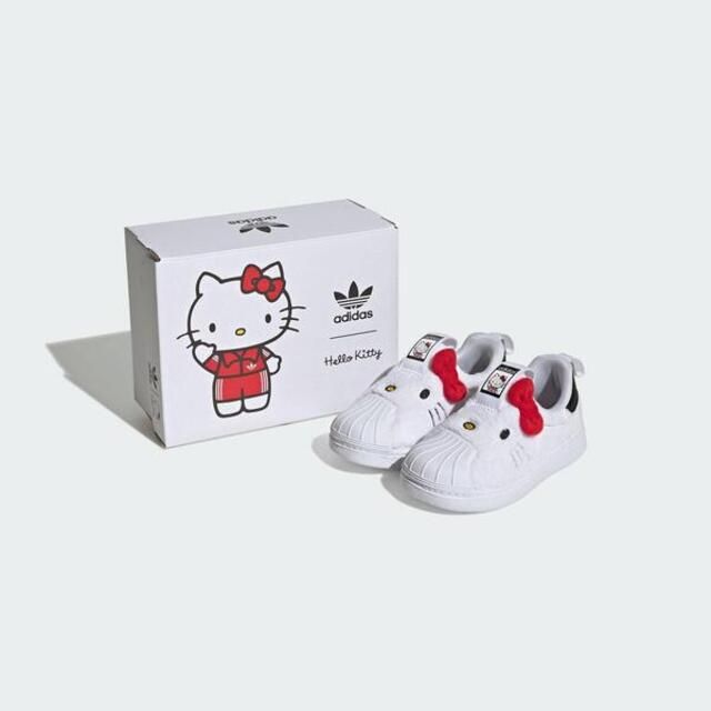 adidas Originals Adidas Superstar 360 I ID9718 小童 休閒鞋 學步鞋 HELLO KITTY 套穿 白紅