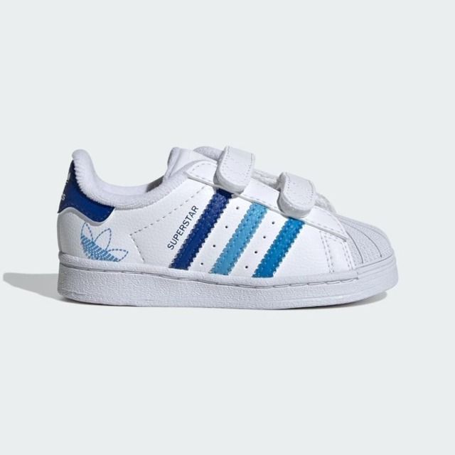 adidas Originals Adidas Superstar CF I IF3599 小童 休閒鞋 經典 貝殼頭 魔鬼氈 舒適 百搭 白藍