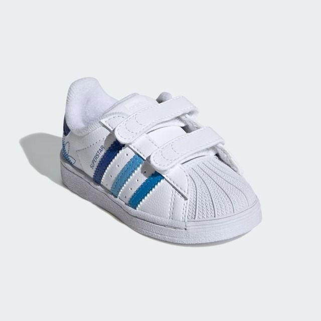 adidas Originals Adidas Superstar CF I IF3599 小童 休閒鞋 經典 貝殼頭 魔鬼氈 舒適 百搭 白藍