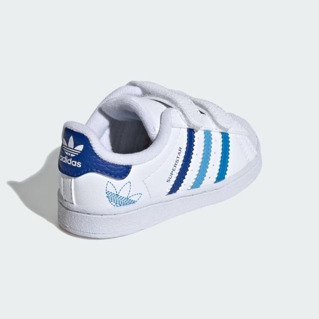 adidas Originals Adidas Superstar CF I IF3599 小童 休閒鞋 經典 貝殼頭 魔鬼氈 舒適 百搭 白藍