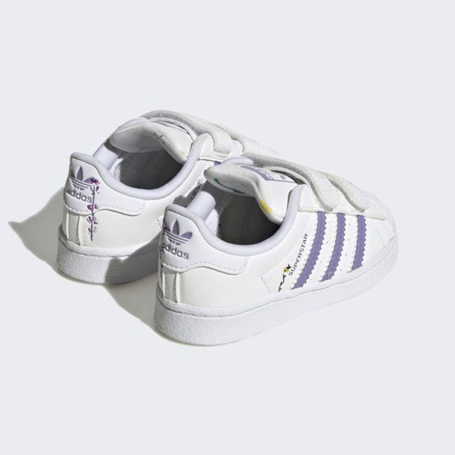 adidas Originals Adidas Superstar CF I HP6219 小童 休閒鞋 經典 BEE-LIEVE 魔鬼氈 白 藍紫