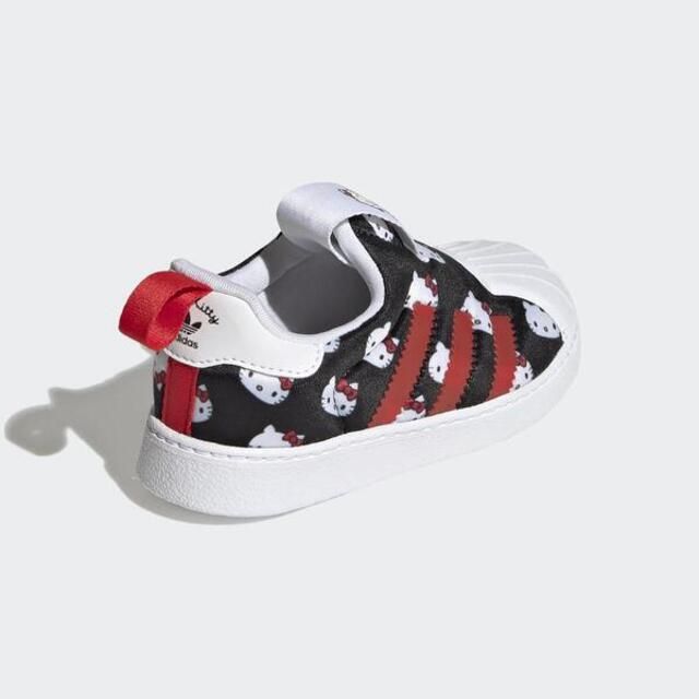 ADIDAS 愛迪達  Superstar 360 I GY9214 小童 嬰兒鞋 襪套 Hello Kitty 聯名 黑紅