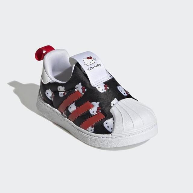 ADIDAS 愛迪達  Superstar 360 I GY9214 小童 嬰兒鞋 襪套 Hello Kitty 聯名 黑紅