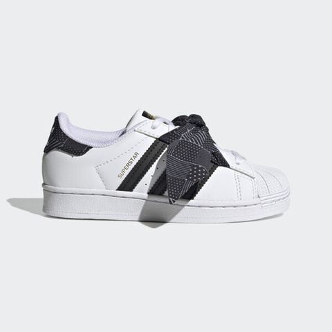 adidas Originals Adidas Superstar C Q47379 中童 休閒鞋 運動 經典 復古 綁帶 貝殼頭 三葉草 白黑