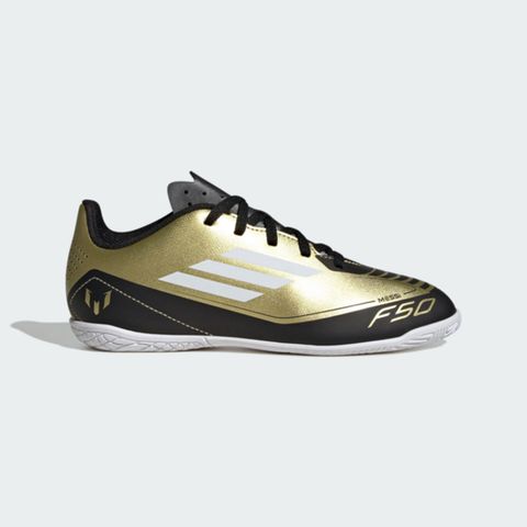 ADIDAS 愛迪達 F50 Club In J Messi IG9326 中大童 足球鞋 運動 訓練 室內 平底 金黑