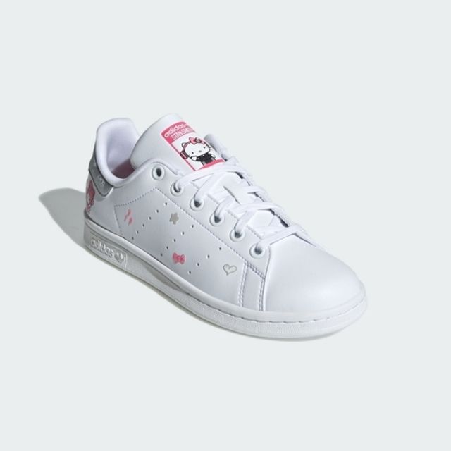 adidas Originals Adidas Stan Smith J [IG8407] 大童 休閒鞋 經典 HELLO KITTY 聯名款 穿搭 白粉