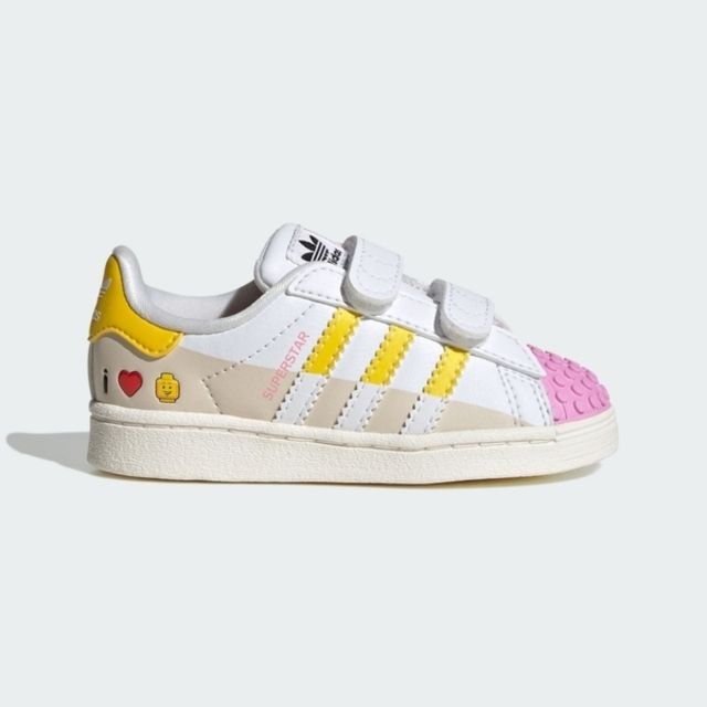 adidas Originals Adidas Superstar CF I IF2912 小童 休閒鞋 經典 樂高 聯名 魔鬼氈 愛迪達 粉黃