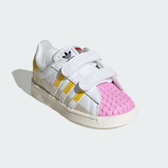 adidas Originals Adidas Superstar CF I IF2912 小童 休閒鞋 經典 樂高 聯名 魔鬼氈 愛迪達 粉黃