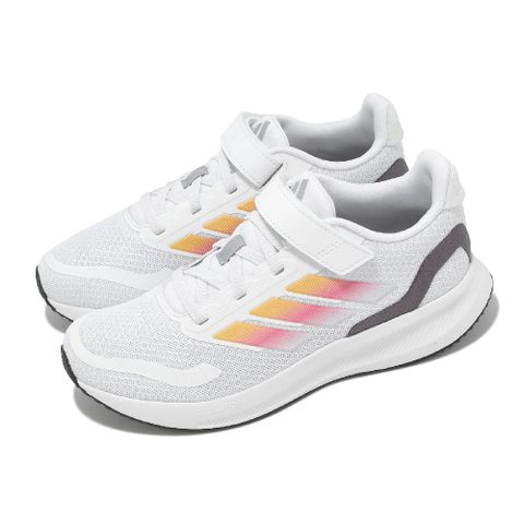 ADIDAS 愛迪達 adidas 愛迪達 童鞋 Runfalcon 5 EL C 白 粉紅 黃 運動鞋 中童 小朋友 IE8582