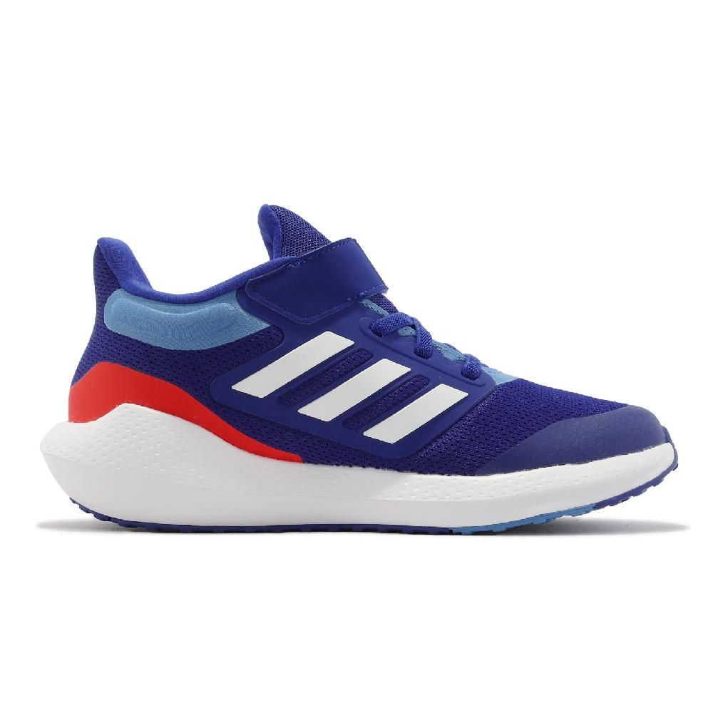 ADIDAS 愛迪達 adidas 愛迪達 童鞋 Ultrabounce EL K 藍 白 小朋友 運動鞋 中童 魔鬼氈 緩震  HQ1298