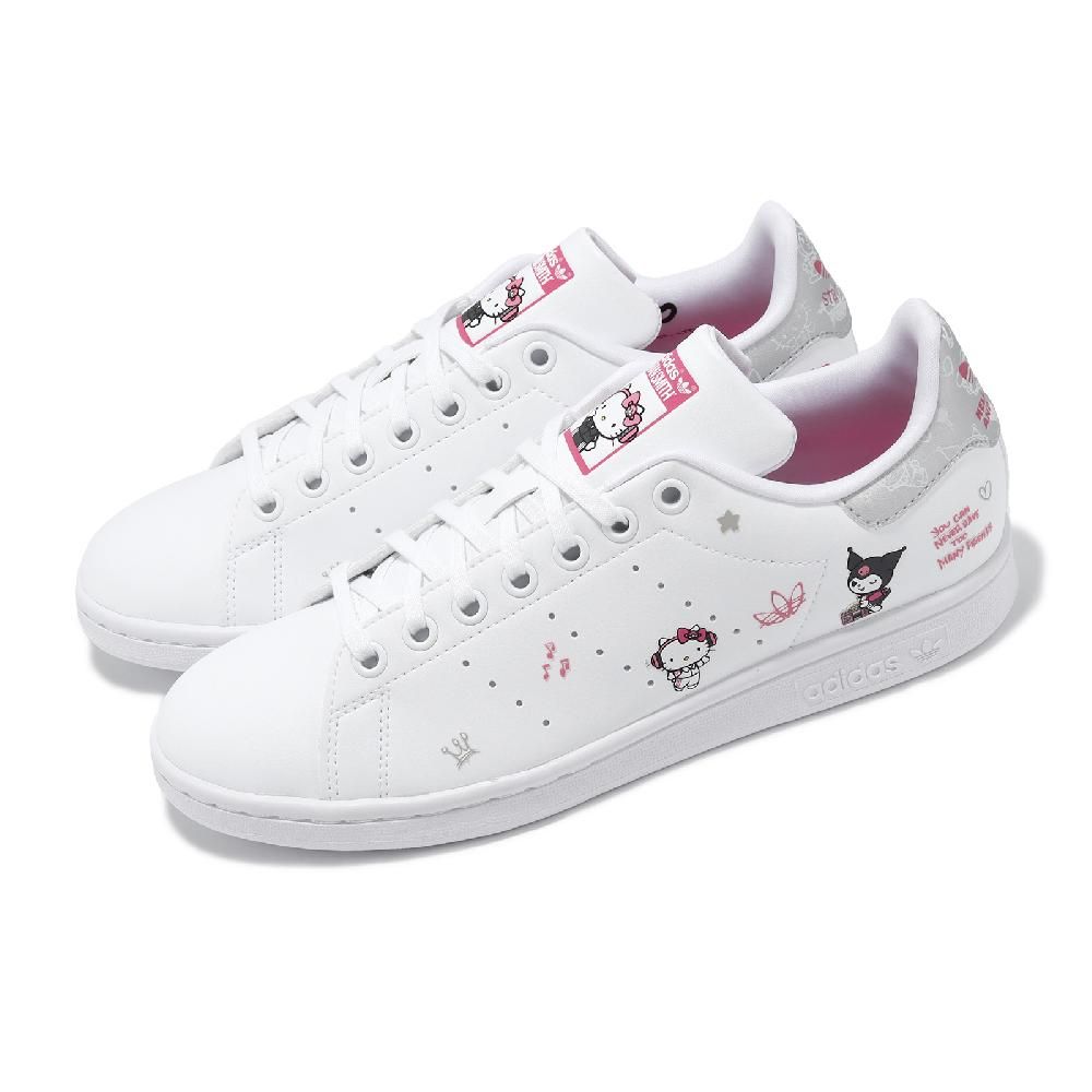 ADIDAS 愛迪達 adidas 愛迪達 x Hello Kitty 休閒鞋 Stan Smith J 大童 女鞋 白粉 凱蒂貓 聯名 史密斯 IG8407