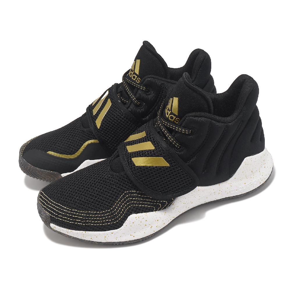 ADIDAS 愛迪達 adidas 愛迪達 籃球鞋 Deep Threat Primebule J 大童 女鞋 黑 金 運動鞋 魔鬼氈 S29014