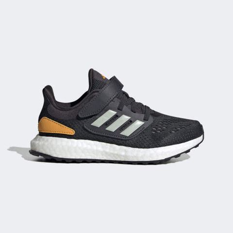 ADIDAS 愛迪達 Adidas Pureboost 22 C [IF5551] 中童 慢跑鞋 運動 休閒 緩震 魔鬼氈 耐磨 黑 橘黃