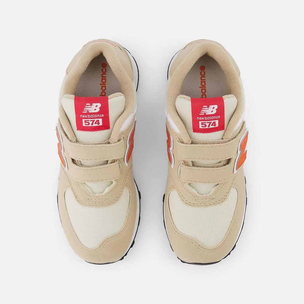 NEW BALANCE 574 Hook & Loop 中大童 復古鞋_PV574HBO-W