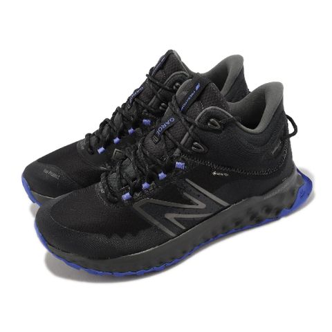 New Balance 紐巴倫 野跑鞋 Fresh Foam Garoé Midcut 2E 寬楦 男鞋 黑 藍 防水 NB MTGAMGB12E