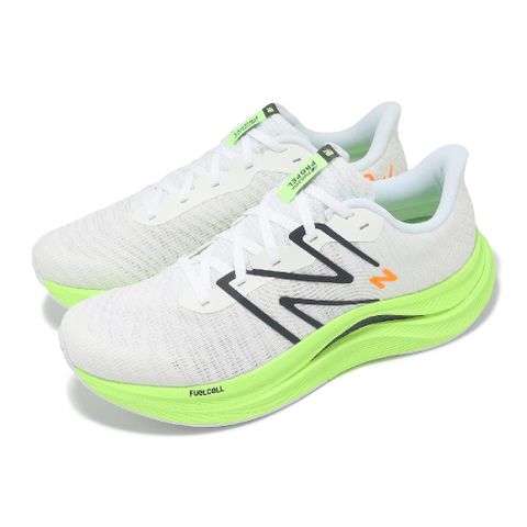 NEW BALANCE 紐巴倫 慢跑鞋 FuelCell Propel V4 2E 男鞋 寬楦 白 綠 緩震 路跑 運動鞋 NB MFCPRCA42E