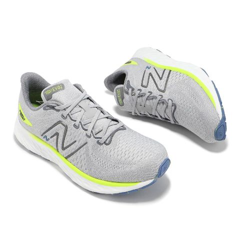 New Balance 紐巴倫 慢跑鞋 Fresh Foam X EVOZ V3 2E 男鞋 寬楦 灰 綠 緩震 運動鞋 NB MEVOZCY3-2E