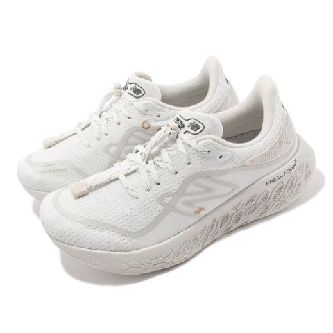 New Balance 慢跑鞋 Fresh Foam X 1080 V12 2E 男鞋 寬楦 白 銀 厚底 抽繩鞋帶 M1080I12-2E