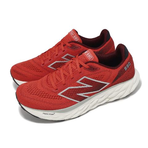 New Balance 紐巴倫 慢跑鞋 Fresh Foam X 880 V14 2E 男鞋 寬楦 紅 米白 緩衝 運動鞋 NB M880R14-2E
