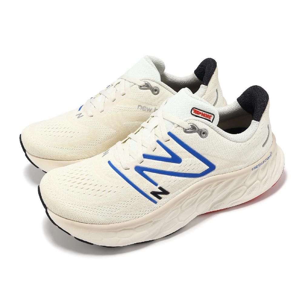 NEW BALANCE  紐巴倫 慢跑鞋 Fresh Foam X More V4 2E 男鞋 寬楦 白 藍 緩衝 運動鞋 NB MMORCE4-2E