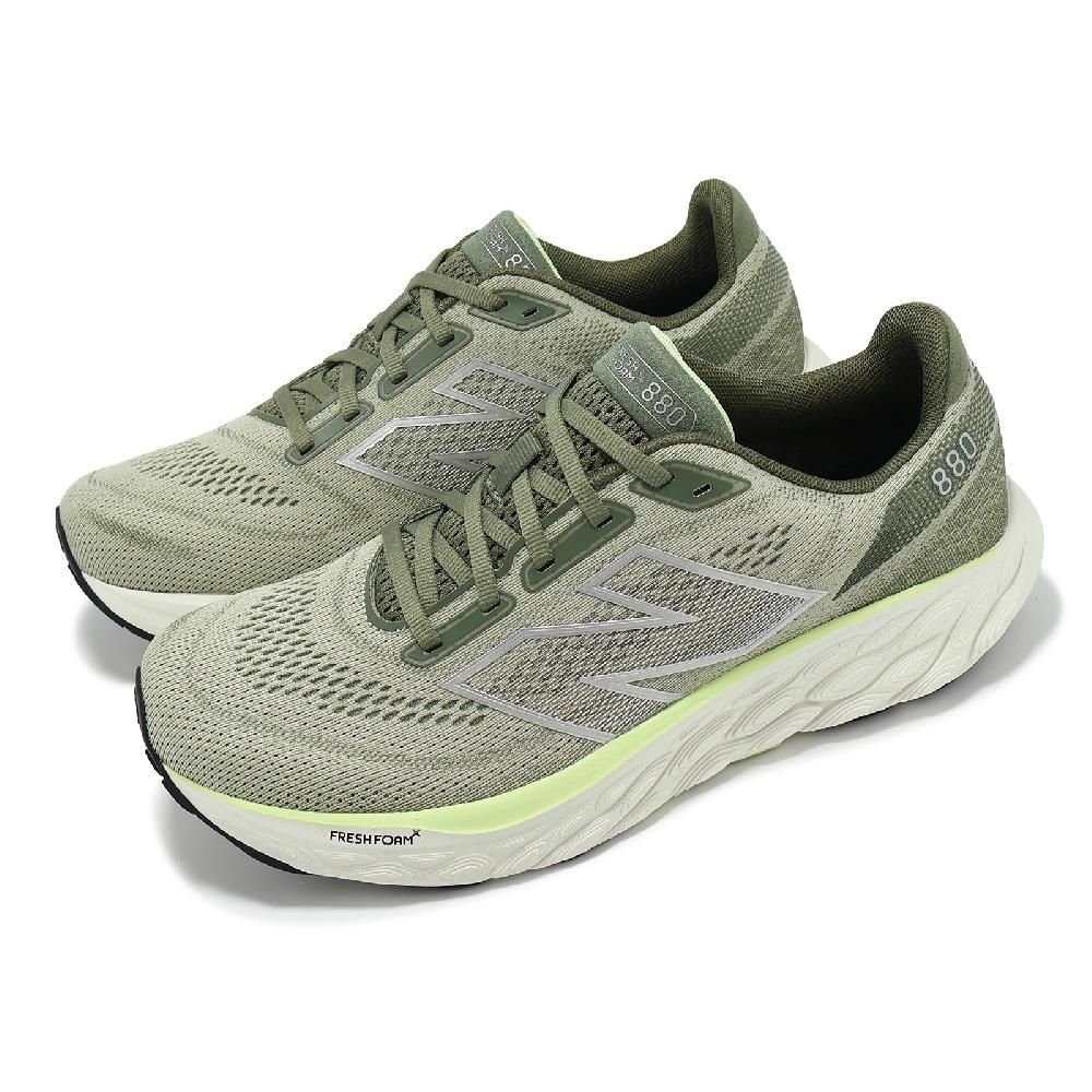 New Balance 紐巴倫  紐巴倫 慢跑鞋 Fresh Foam X 880 V14 2E 男鞋 寬楦 橄欖石 金屬銀 運動鞋 NB M880J14-2E