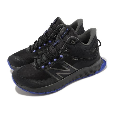 NEW BALANCE New Balance 紐巴倫 野跑鞋 Fresh Foam Garoé Midcut 2E 寬楦 男鞋 黑 藍 防水 NB MTGAMGB1-2E