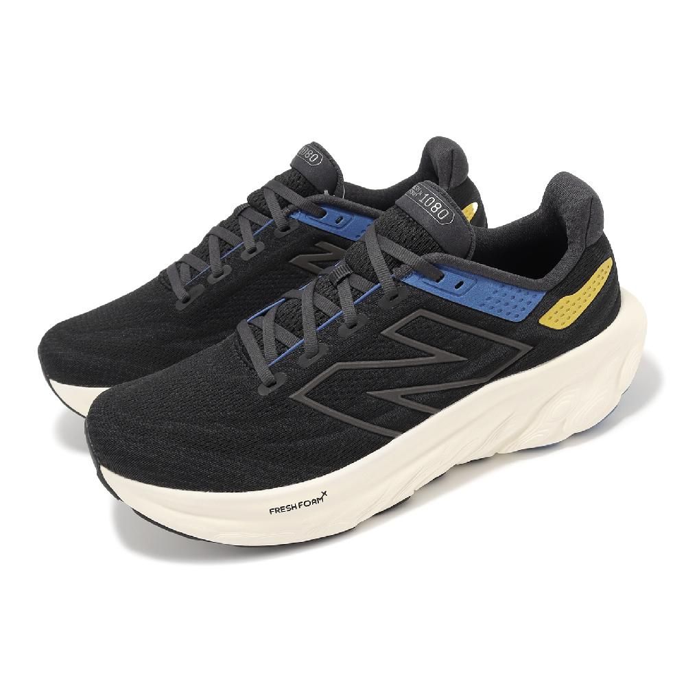 NEW BALANCE New Balance 紐巴倫 慢跑鞋 Fresh Foam X 1080 V13 2E 男鞋 寬楦 黑 藍 緩衝 運動鞋 NB M1080M13-2E