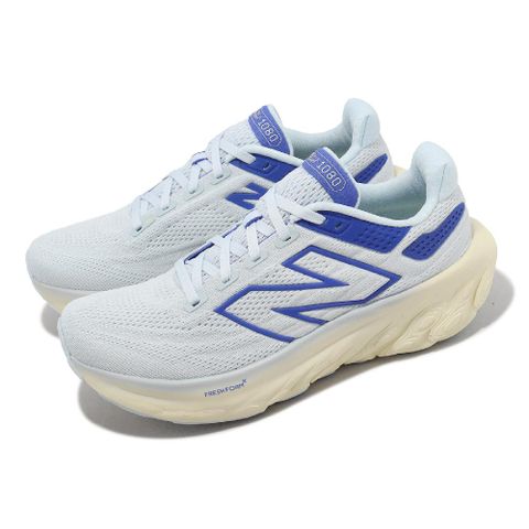 New Balance 紐巴倫 慢跑鞋 Fresh Foam X 1080 V13 D 寬楦 女鞋 藍 米白 厚底 運動鞋 NB W1080D13D