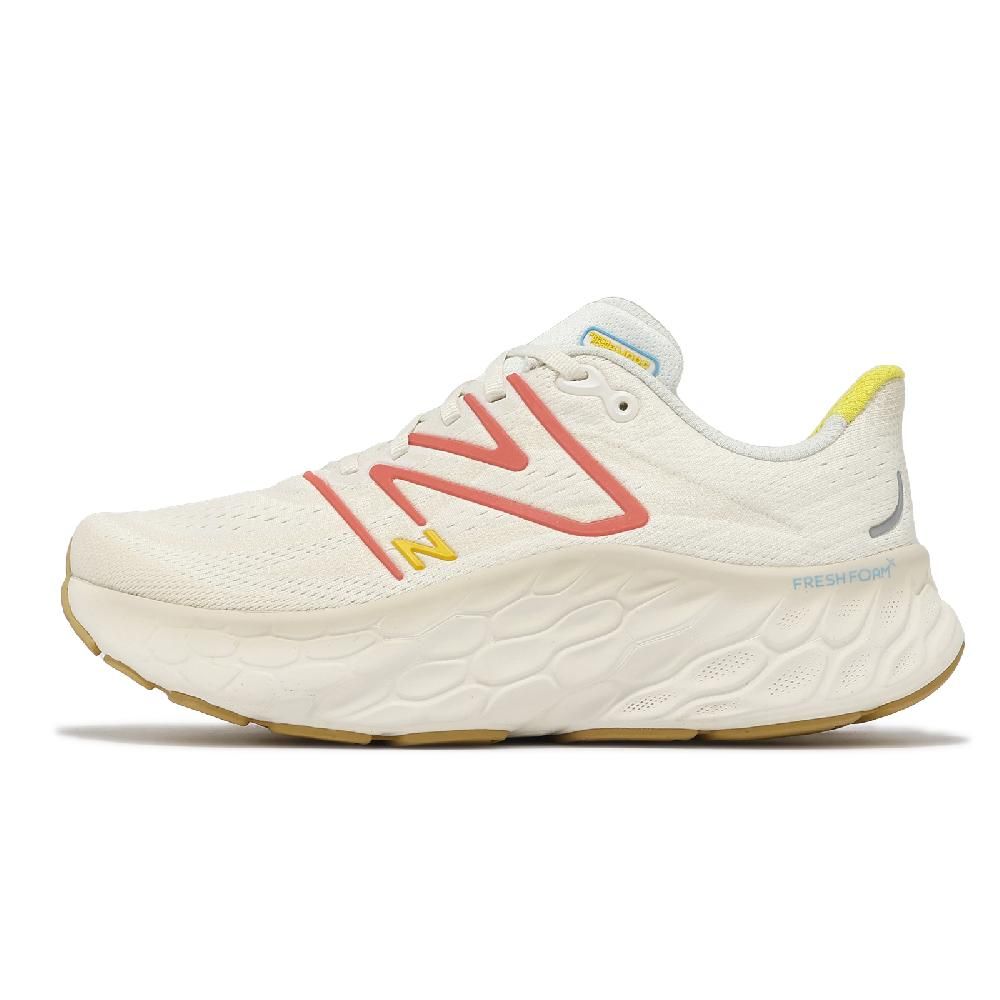 NEW BALANCE  紐巴倫 慢跑鞋 Fresh Foam X More V4 D 女鞋 寬楦 米白 橘 緩衝 運動鞋 NB WMORCF4-D