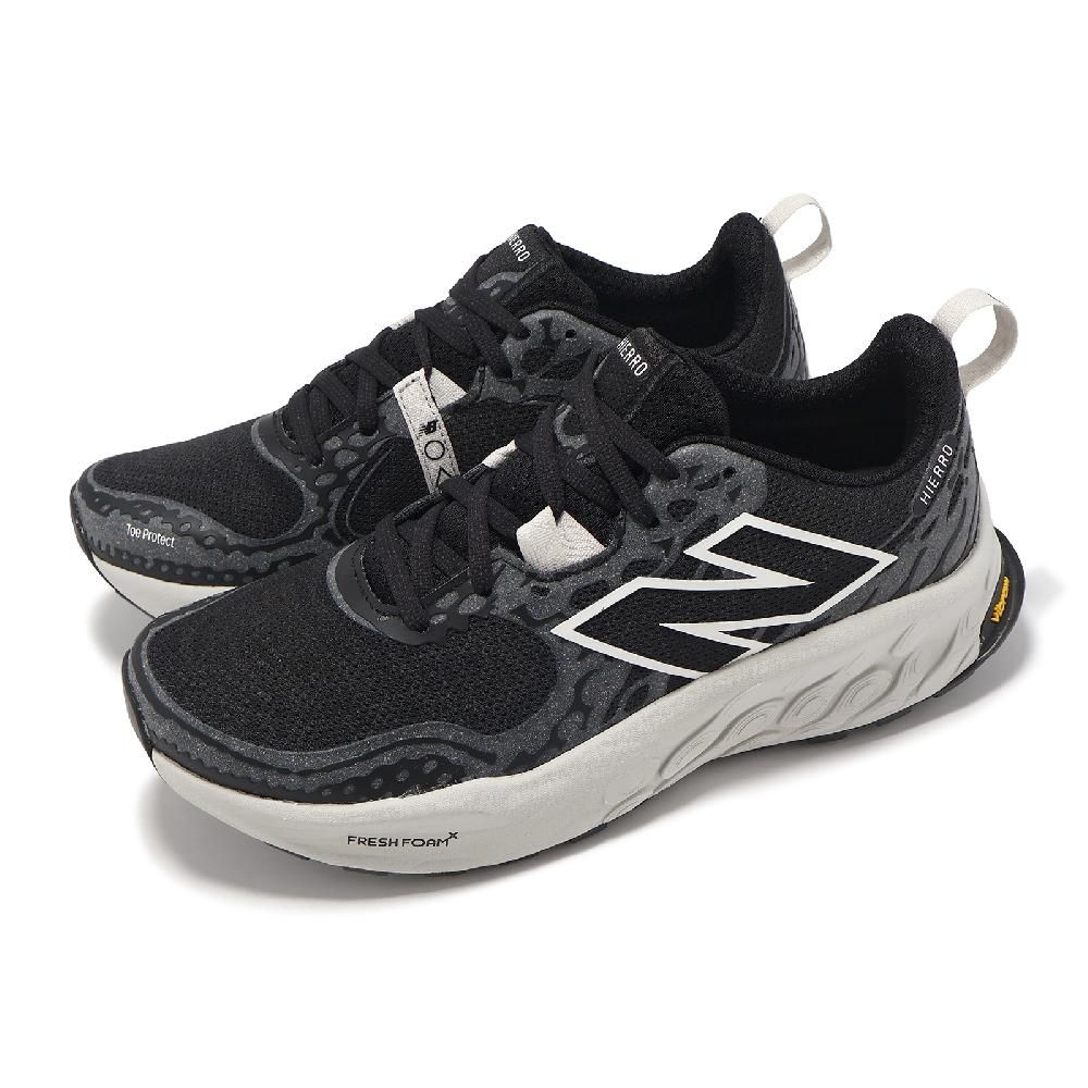 NEW BALANCE  紐巴倫 越野跑鞋 Fresh Foam X Hierro V8 D 女鞋 寬楦 黑 灰 緩衝 運動鞋 NB WTHIERK8-D