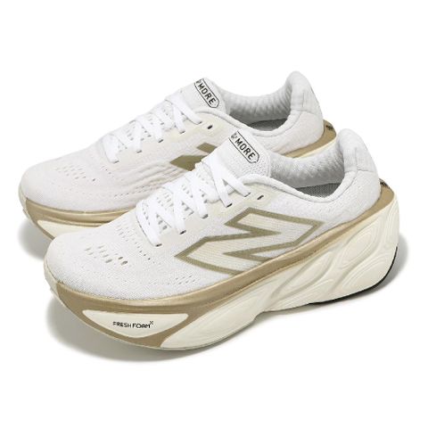 NEW BALANCE 紐巴倫 慢跑鞋 Fresh Foam X More V5 D 女鞋 寬楦 白 米白 厚底 運動鞋 NB WMORLW5-D