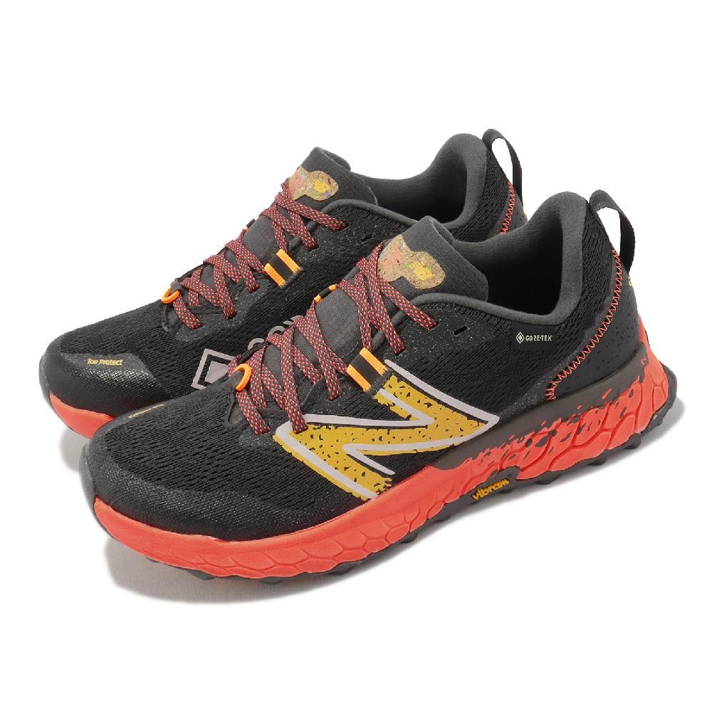 New Balance New Balance 紐巴倫 越野跑鞋 Hierro V7 GTX D 女鞋 寬楦 黑 橘 防水 全地形 NB 戶外 WTHIER7B-D