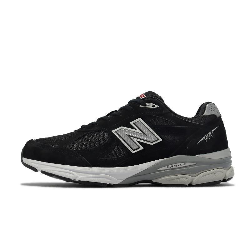 New Balance 紐巴倫休閒鞋990 V3 男鞋女鞋美製黑銀反光USA 麂皮NB