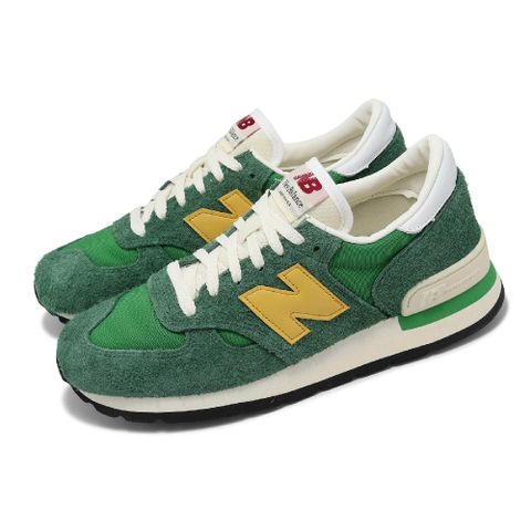 NEW BALANCE 紐巴倫 休閒鞋 990 男鞋 美製 綠 黃 復古 麂皮 運動鞋 NB M990GG1D