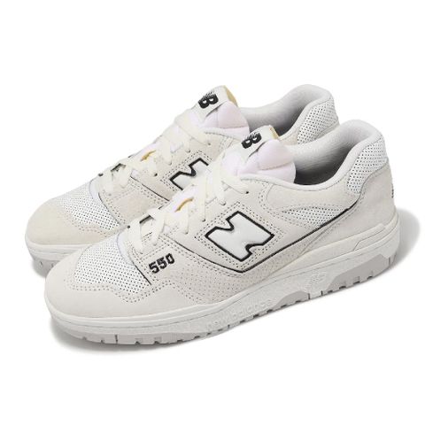 NEW BALANCE 紐巴倫 休閒鞋 550 男鞋 女鞋 白 鏡灰 麂皮 皮革 低筒 復古 NB 情侶鞋  BB550PRBD