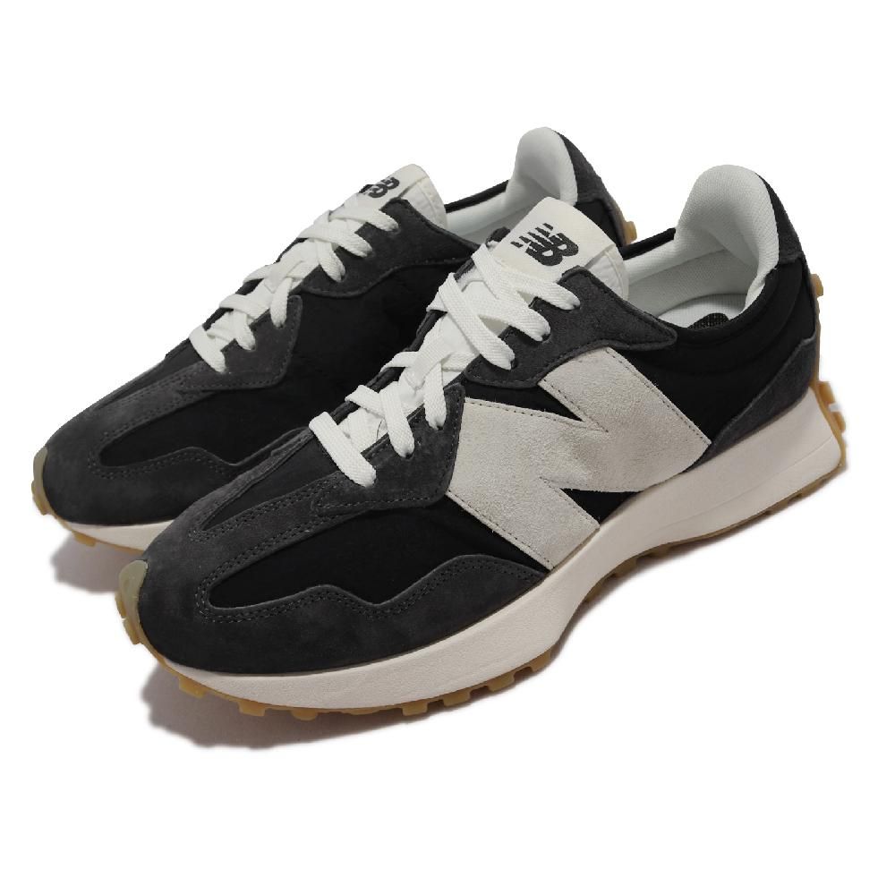 NEW BALANCE  紐巴倫 休閒鞋 327 男鞋 女鞋 黑 深灰 復古 NB 麂皮 情侶鞋 碳黑鮮奶 MS327KB1-D