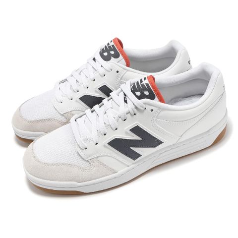 NEW BALANCE 紐巴倫 休閒鞋 BB 480 Low 男鞋 女鞋 白 灰 低筒 麂皮 皮革 情侶鞋 NB BB480LFD-D