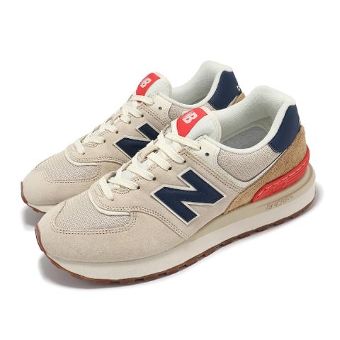 NEW BALANCE 紐巴倫 休閒鞋 574 男鞋 女鞋 米灰 海軍藍 復古 經典 麂皮 NB U574LGNV-D