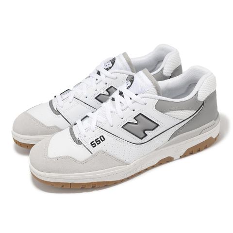 NEW BALANCE New Balance 紐巴倫 休閒鞋 550 男鞋 女鞋 白 石板灰 復古 膠底 NB IU 著用款 BB550ESC-D