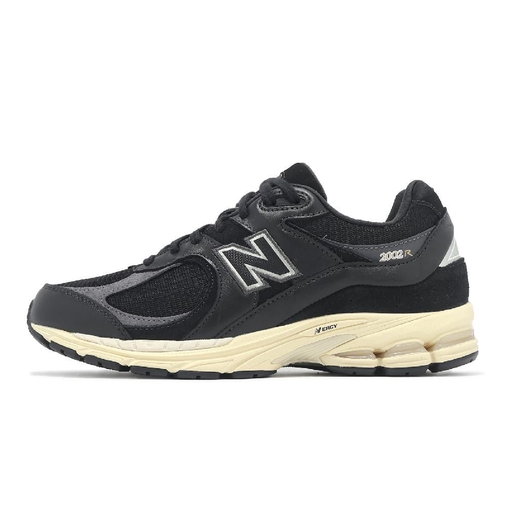 NEW BALANCE New Balance 紐巴倫 休閒鞋 2002R 男鞋 女鞋 黑 米白 麂皮 拼接 緩衝 千禧跑鞋 情侶鞋 NB M2002RIB-D