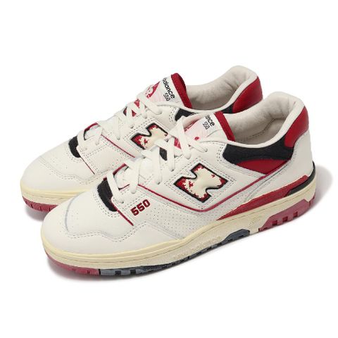 NEW BALANCE New Balance 紐巴倫 休閒鞋 550 男鞋 深紅 白 復古 仿舊 NB BB550VGA-D