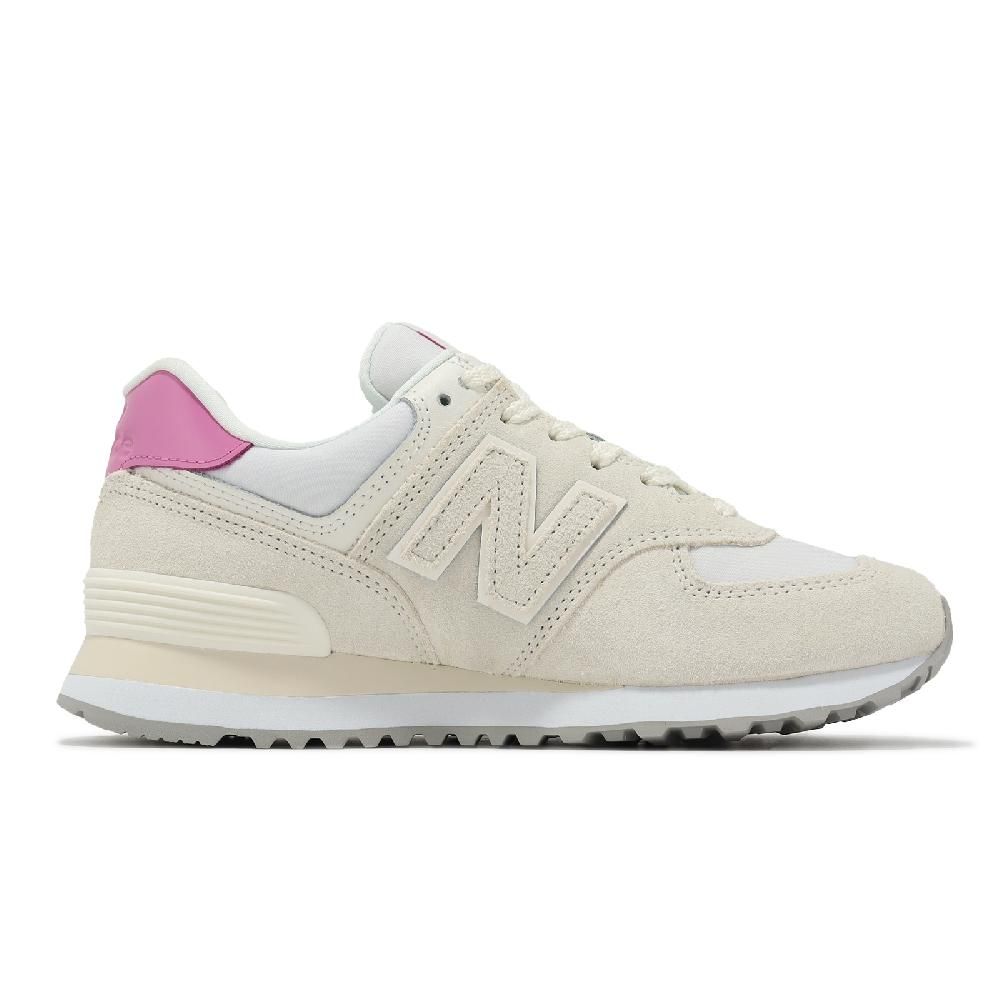 New Balance 紐巴倫  紐巴倫 休閒鞋 574 女鞋 米白 粉 麂皮 尼龍 緩震 經典 拼接 NB WL5742BAB
