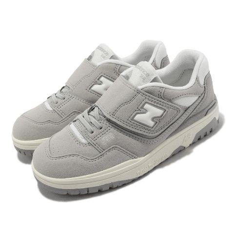 NEW BALANCE 童鞋 550 中童 小朋友 灰 白 魔鬼氈 麂皮 復古 休閒鞋 NB PHB550NB-M