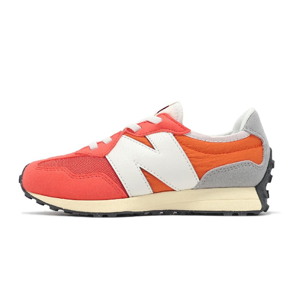 NEW BALANCE  紐巴倫 休閒鞋 327 Wide 中童 寬楦 橘 白 麂皮 尼龍 復古 小朋友 運動鞋 NB PH327RF-W