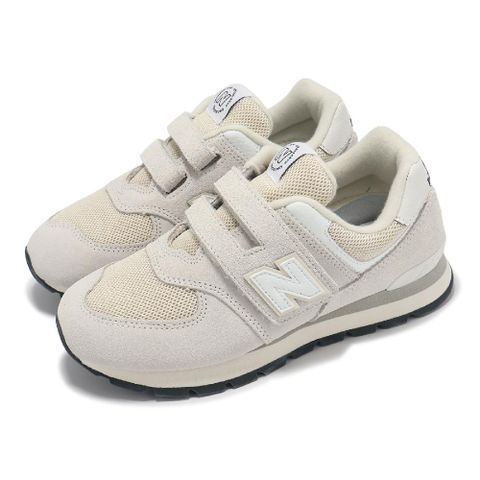 NEW BALANCE 紐巴倫 休閒鞋 574 中童 寬楦 米白 小朋友 麂皮 魔鬼氈 運動鞋 NB PV574DGH-W