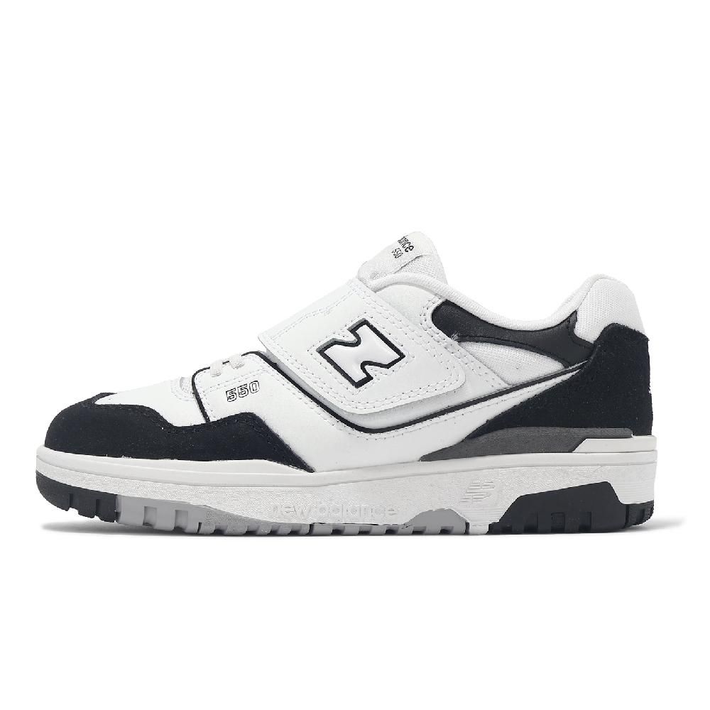 New Balance 紐巴倫 紐巴倫 休閒鞋 550 中童 白 黑 灰 小朋友 魔鬼氈 皮革 復古 運動鞋 NB PHB550CA-M