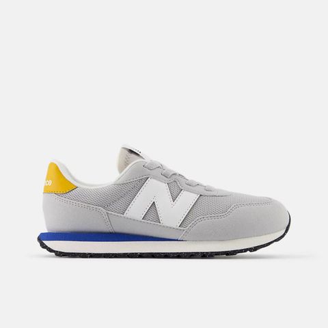 NEW BALANCE [PH237VHB] 中大童 休閒鞋 運動 經典 復古 NB 237 W 寬楦 舒適 灰 黃